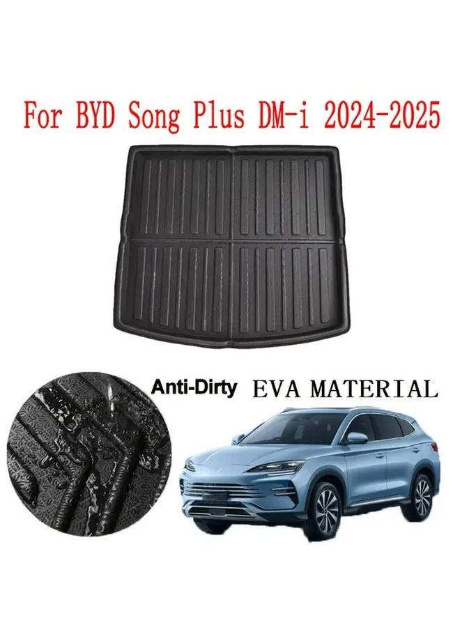 Black EVA Trunk Mat For BYD Song Plus DM i 2024 2025 All Weather Cargo Liner - Image 3